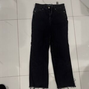 Uterque Black Straight Leg Women's Jeans